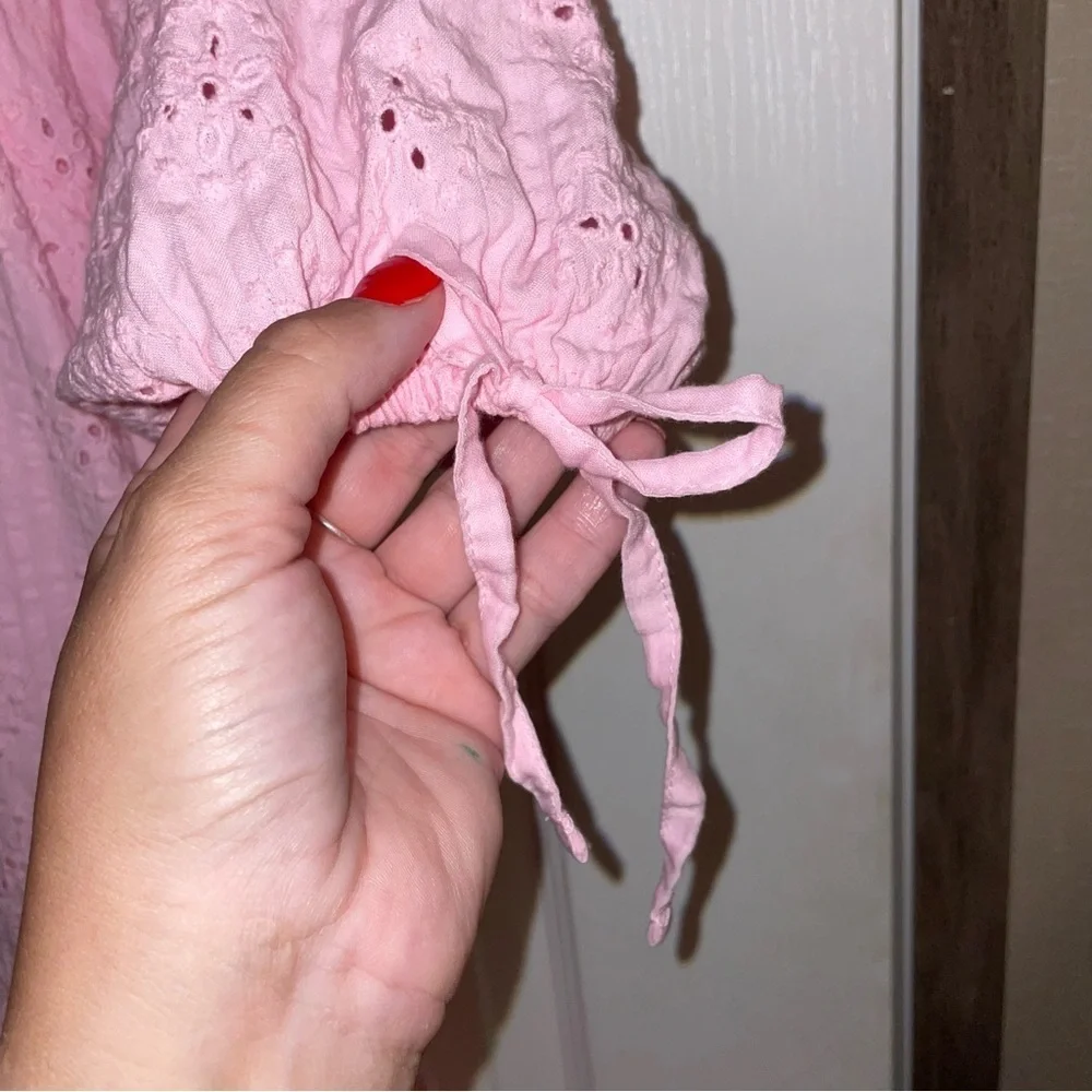 Simply Southern Pink Eyelet Dress‎ Size Medium